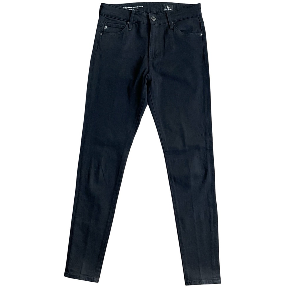 AG Adriano Goldschmied‎ Womens Farrah Skinny Ankle Jeans 25R Black Contemporary